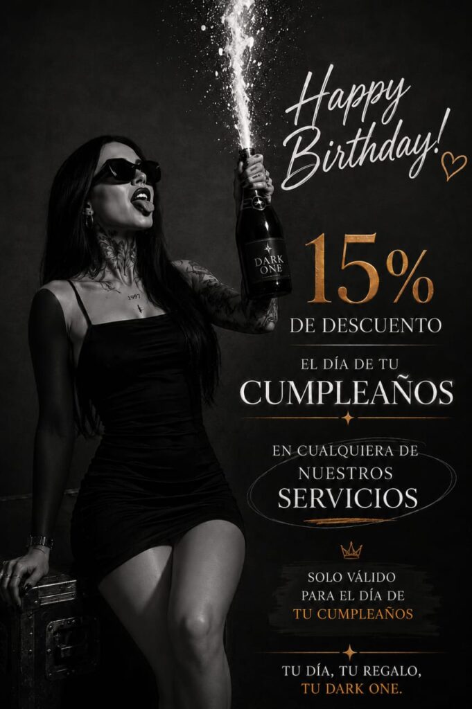 Descuentos por cumpleaños en tatuajes y piercing en providencia dark one tattoo & piercing